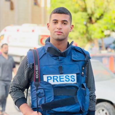 Journalist Hossam Shabat, one of the few journalists coverin Image