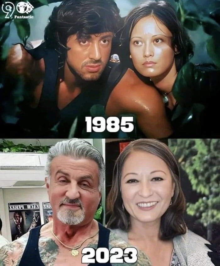 Stallone and Julia Nichols from Rambo II. Feel old now? Image