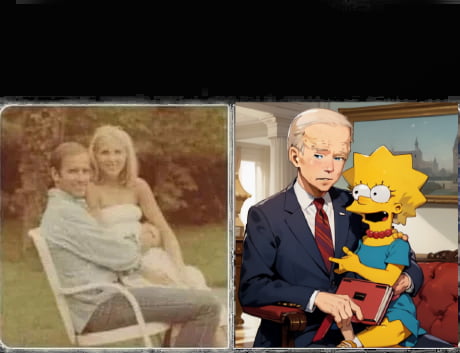 Biden's babysitter now his wife, looks like Lisa Simpson Image