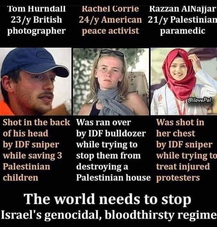 IDF's hobby is killing people for sports. Image