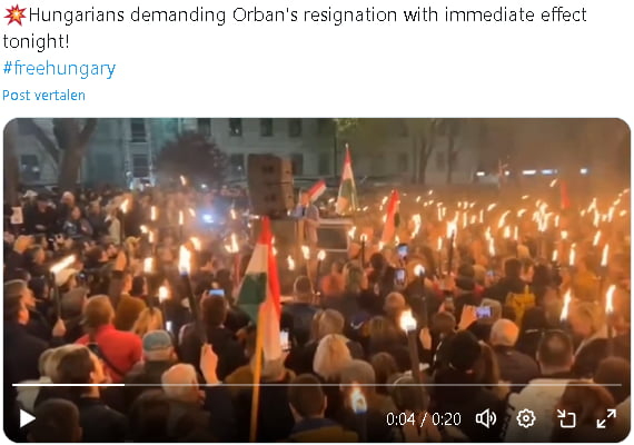 Hungarians are demanding Orban resigns Image