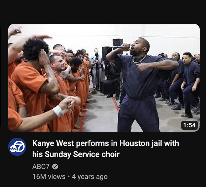 Kanye Preforms In Houston Jail