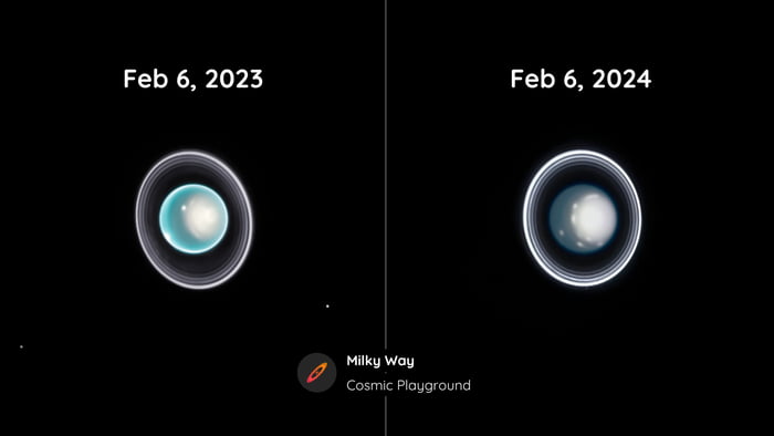 JWST revealed how Uranus has changed in 1 year (Credits: NAS
