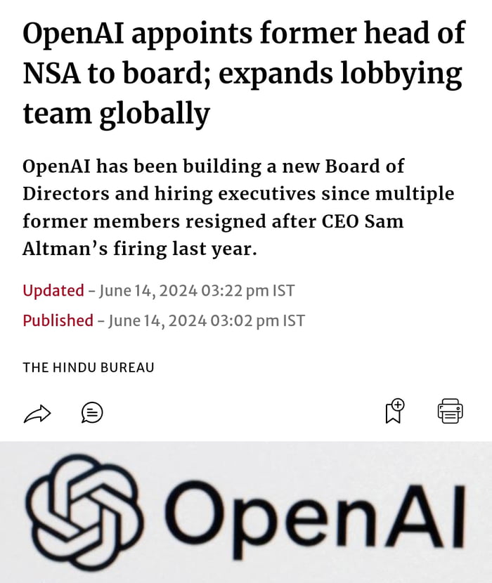 Now NSA Enters OpenAi.