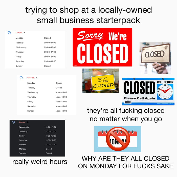 Trying to support a local small business starterpack