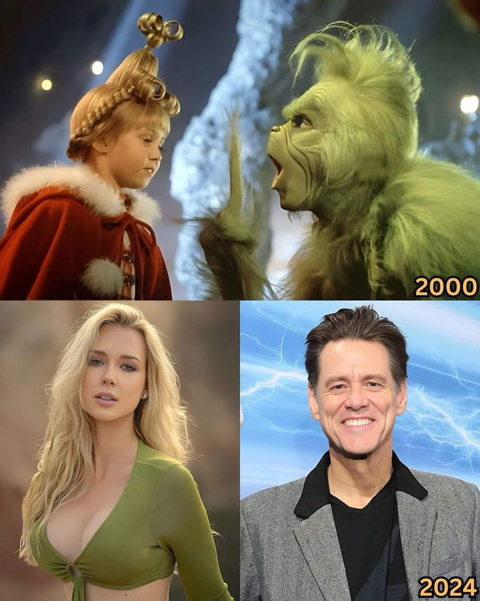 Jim Carrey and Taylor Momsen in How the Grinch Stole Christm Image