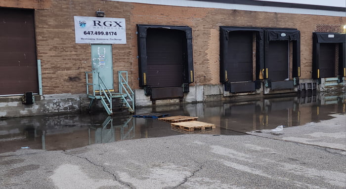 -Boss the loading area is flooded again should we drain it?  Image