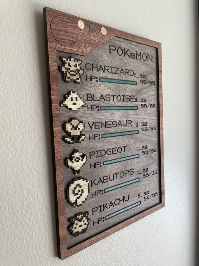 Pokémon Party Wood Art