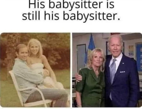Biden's babysitter now his wife, looks like lisa simpson Image
