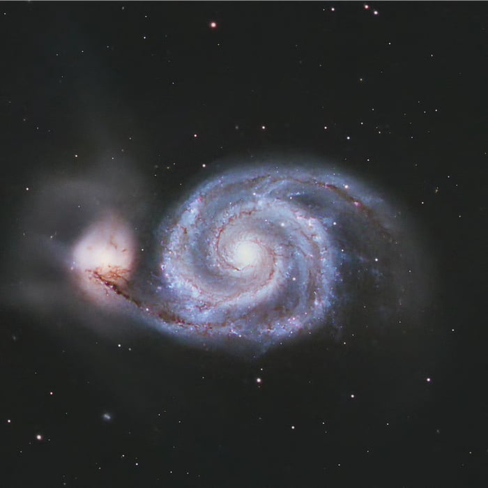 The Whirlpool Galaxy, about 23 Million light years away, ima