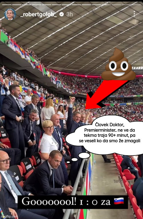 Slovenian people are criticising the UEFA president Čeferin Image