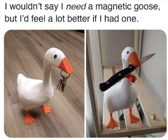 Magnetic Goose Key Holder Image