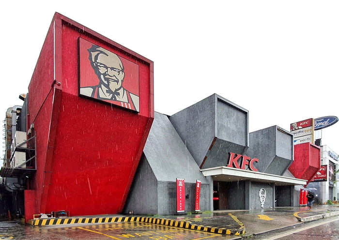 This KFC in the Philippines looks like an 80s cartoon headqu Image