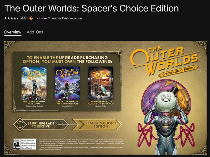 Outer Worlds: Spacers Choice Edition is FREE on Epic Games