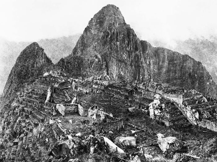 The first photograph taken upon (re)discovery of Machu Picch