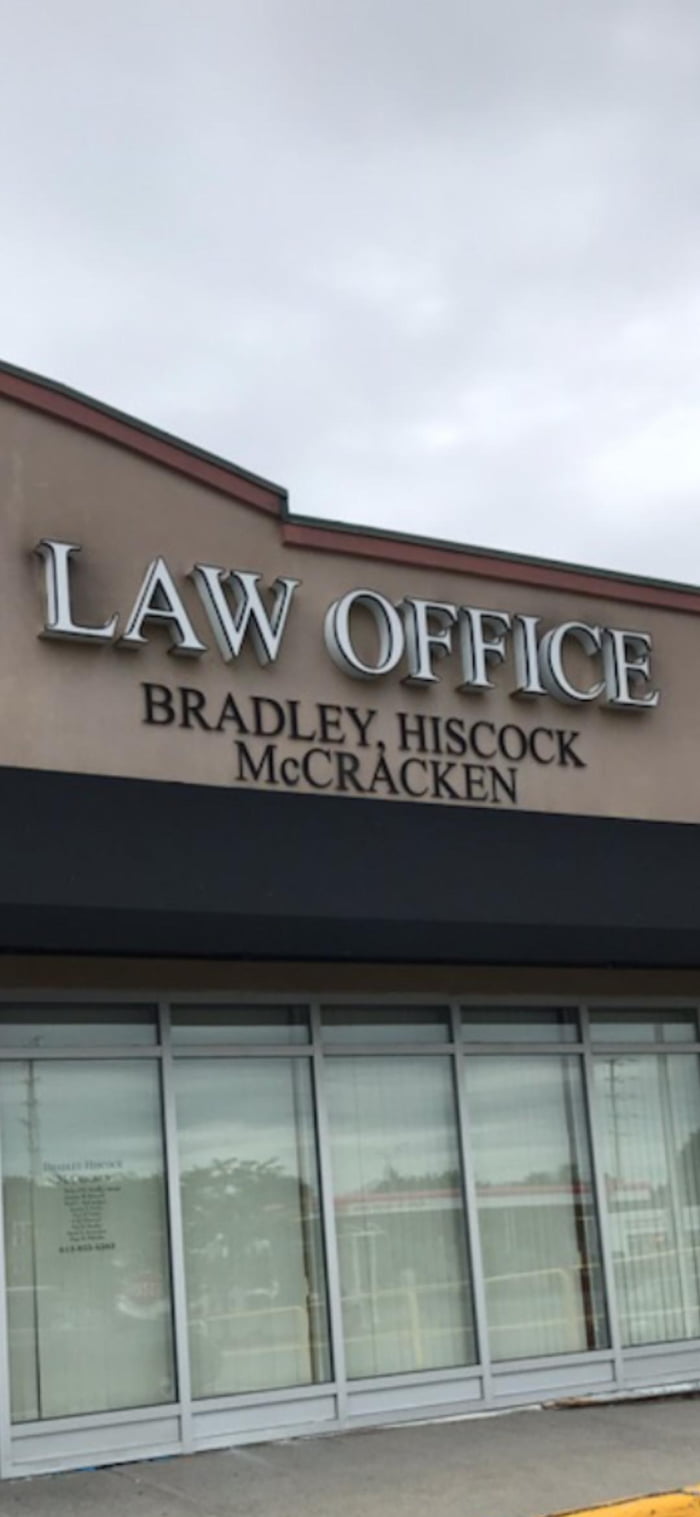 Hiscock Mcracken is such a power name for a lawyer. How do y