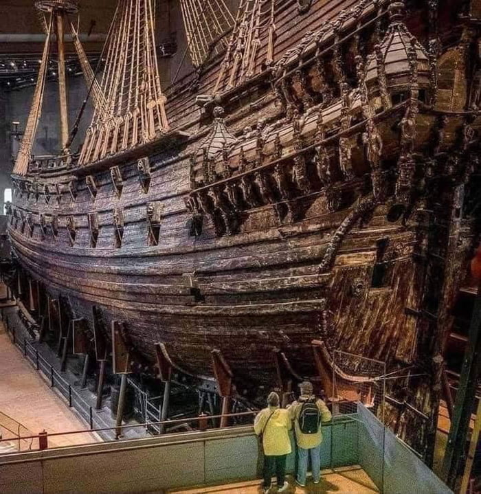 The Swedish warship “Vasa” sank in 1628 less than a mile