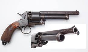 One of my favorite revolver designs is the LeMat. 9 bullets  Image