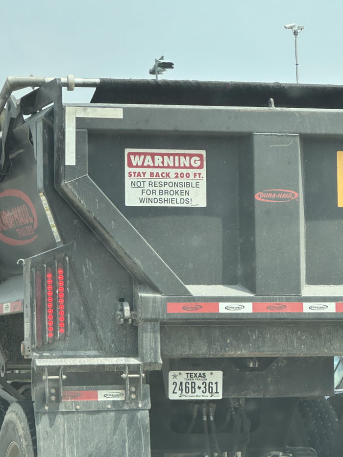 Semi trucks with this message on the back