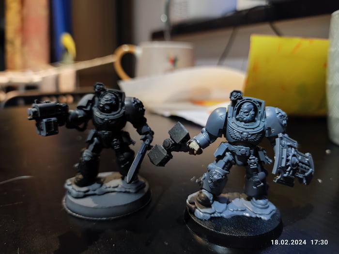 Working on my true scale assault terminator squad. The donor