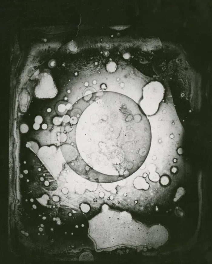 The first detailed photograph of the moon, 1840.