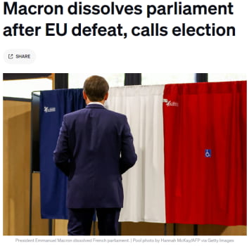 Apparently French people aren't satisfied with Macron's poli