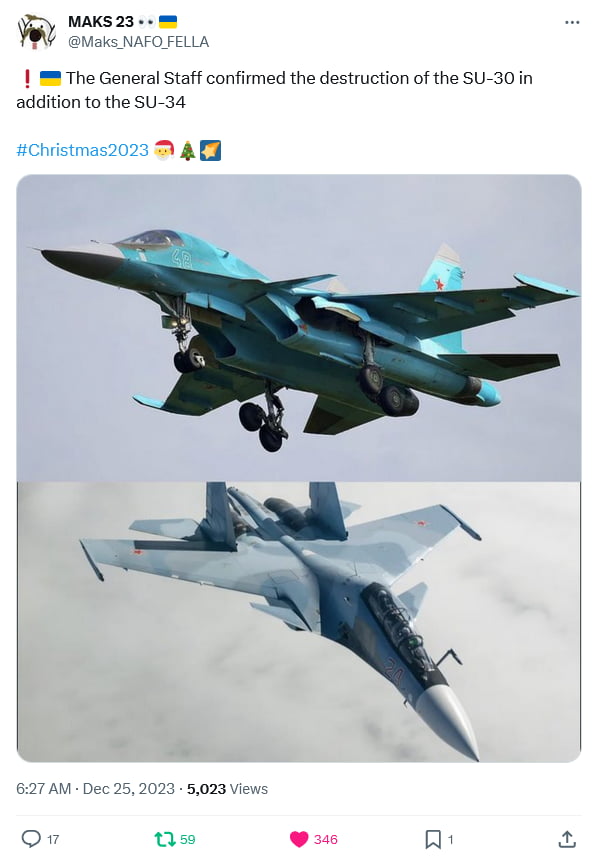 Suchoy-30 is history as well ... 4x SU-34, 1x SU-30 in total Image