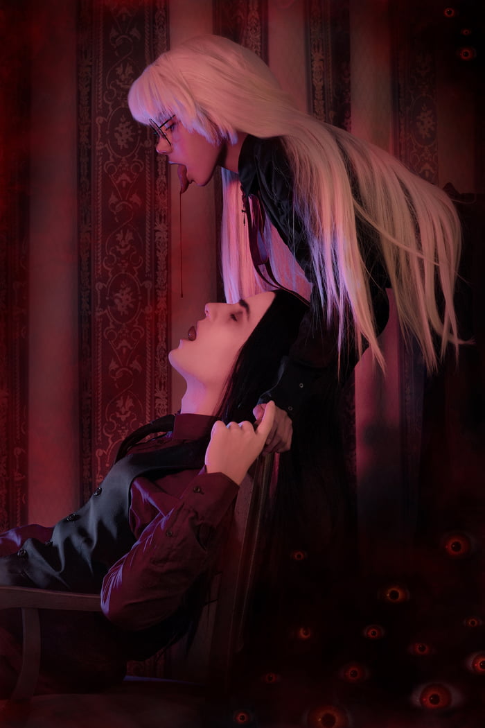 Alucard and Integra cosplay by Kalathras & Thelittlevampyr