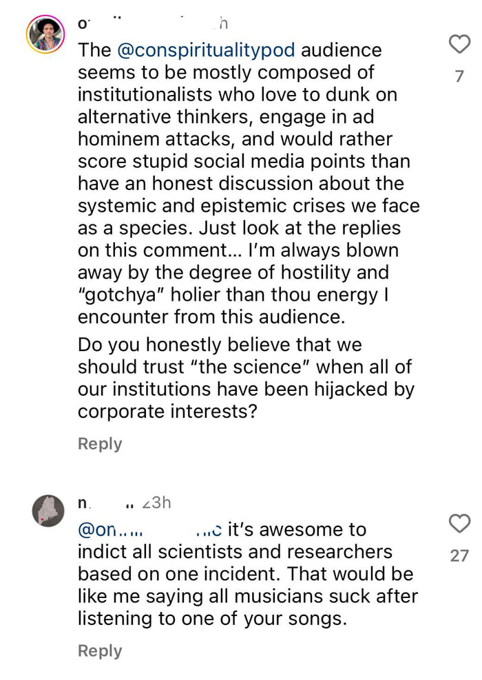 Anti-science crusader confronted with apt metaphor