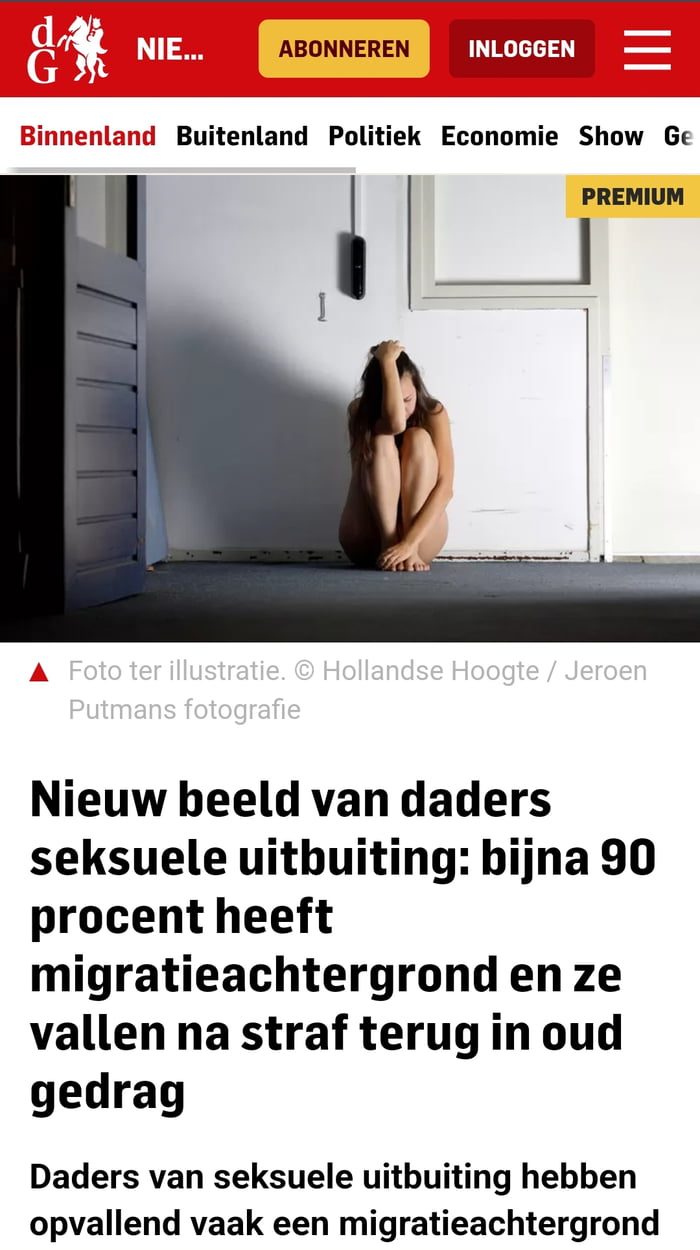 In NL, almost 90% of perpetrators of sexual exploitation are