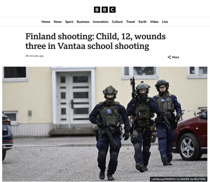 School shooting in Finland Image