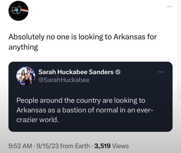 Arkansas is NOT a “bastion of normal in an ever-crazier wo