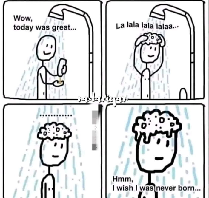 Are you a overthinker while showering? Image