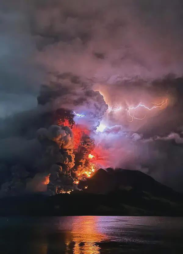 Volcano eruption in Indonesia