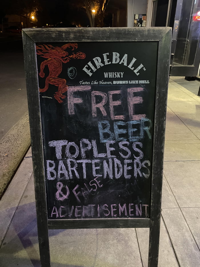 Chalkboard advertising that almost worked