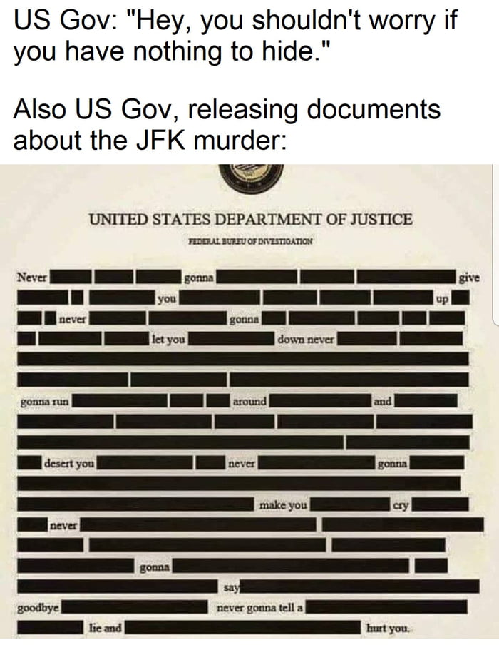 Shit so redacted that it looks like a SCP article Image