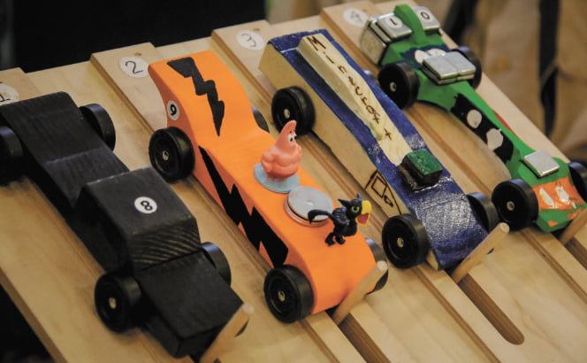 I will beat you in the Pinewood Derby Image