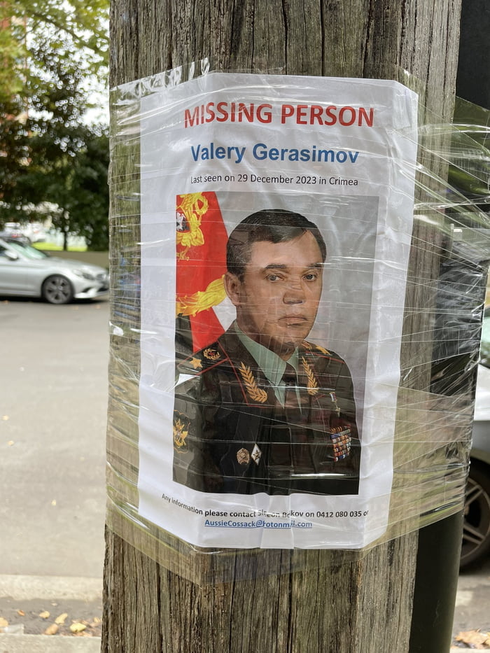 Where Gerasimov? Posting his photo until we got news DAY 10