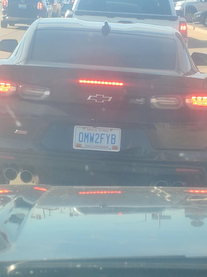 I'll see your sticker and raise you a license plate