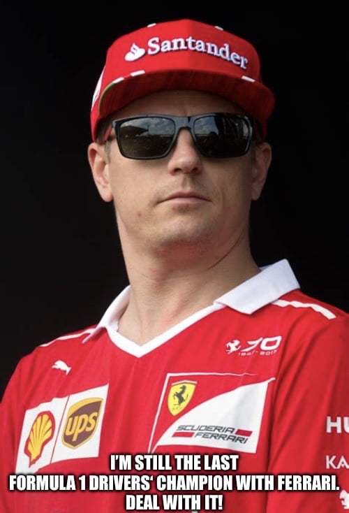 Since 2007 Kimi is the last driver to wrangle the Cavallino 