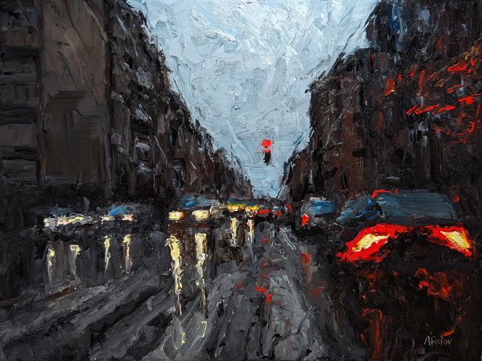 Red Light, My oil painting Image