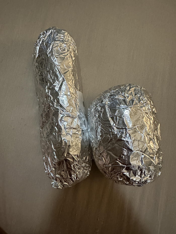 Two Chipotle burritos in the same order