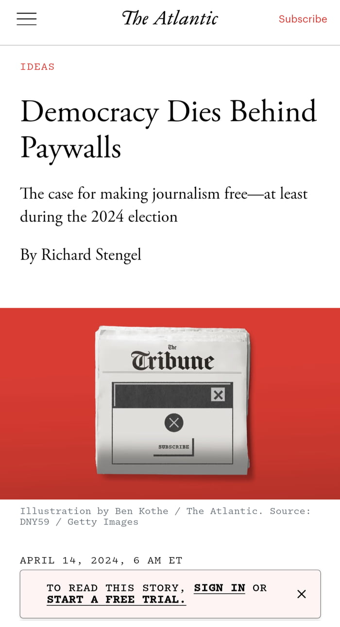 Democracy Dies Behind This Paywall