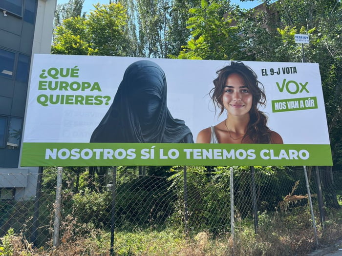 Vox (Spanish Political Party) campaign for EU election. What