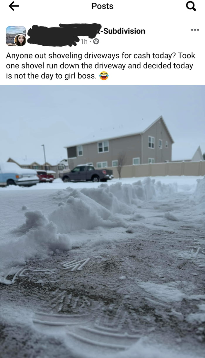 "Today is not the day to girl boss" classic female move.